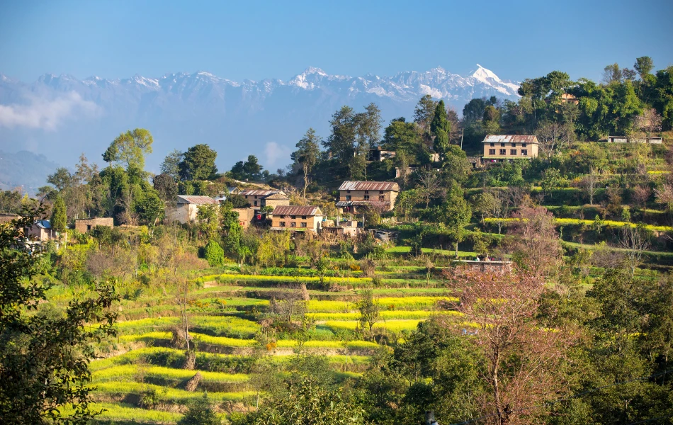 Lush Landscapes of Nagarkot with beautiful picturesque villages