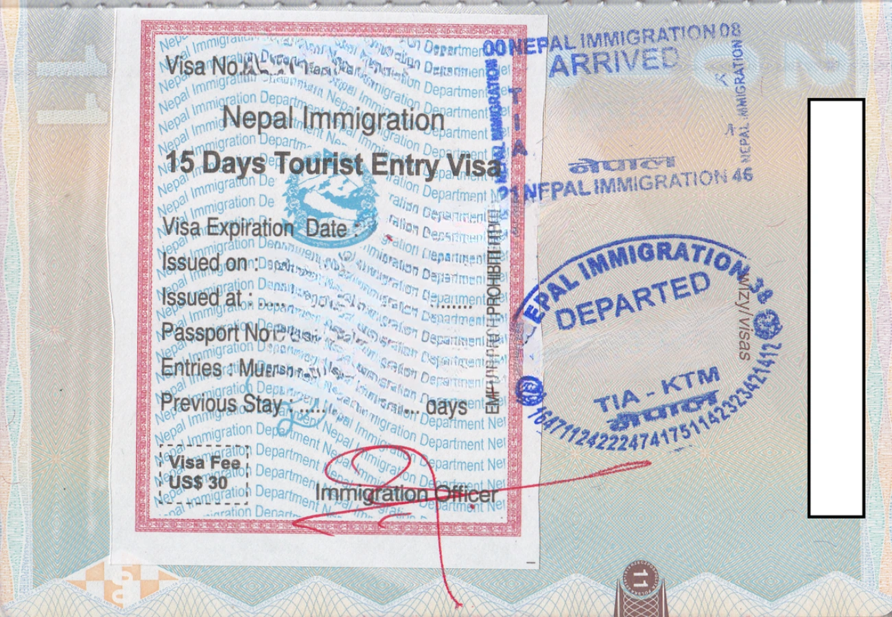 Nepal Visa Cost During Everest Base Camp Trek