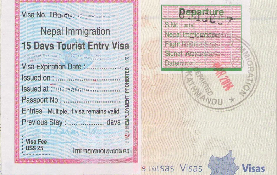 Nepal visa cost for 15 days