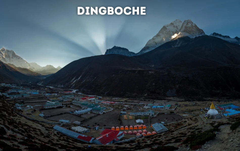 Dingboche village view in September during the EBC Trek