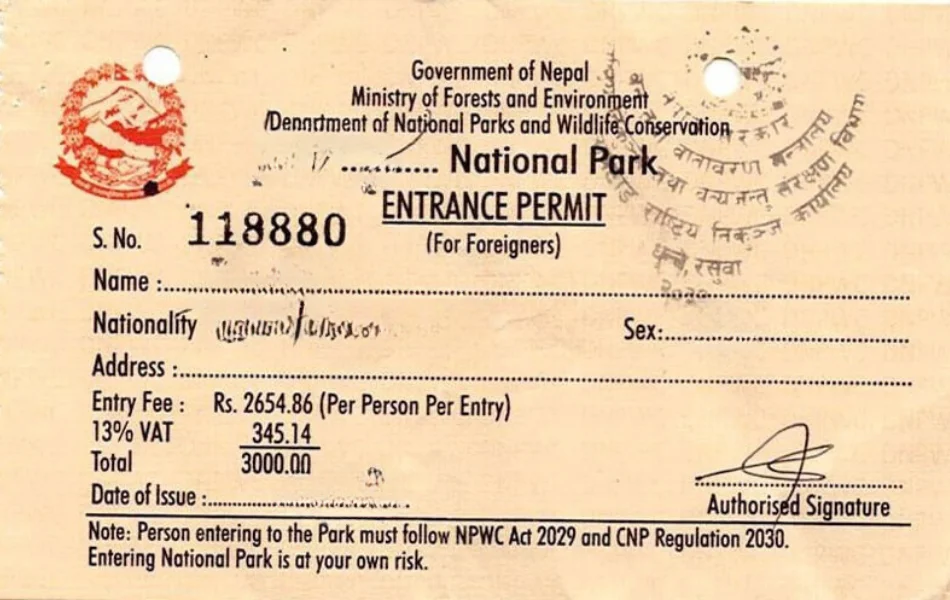 Langtang National Park Permit Cost