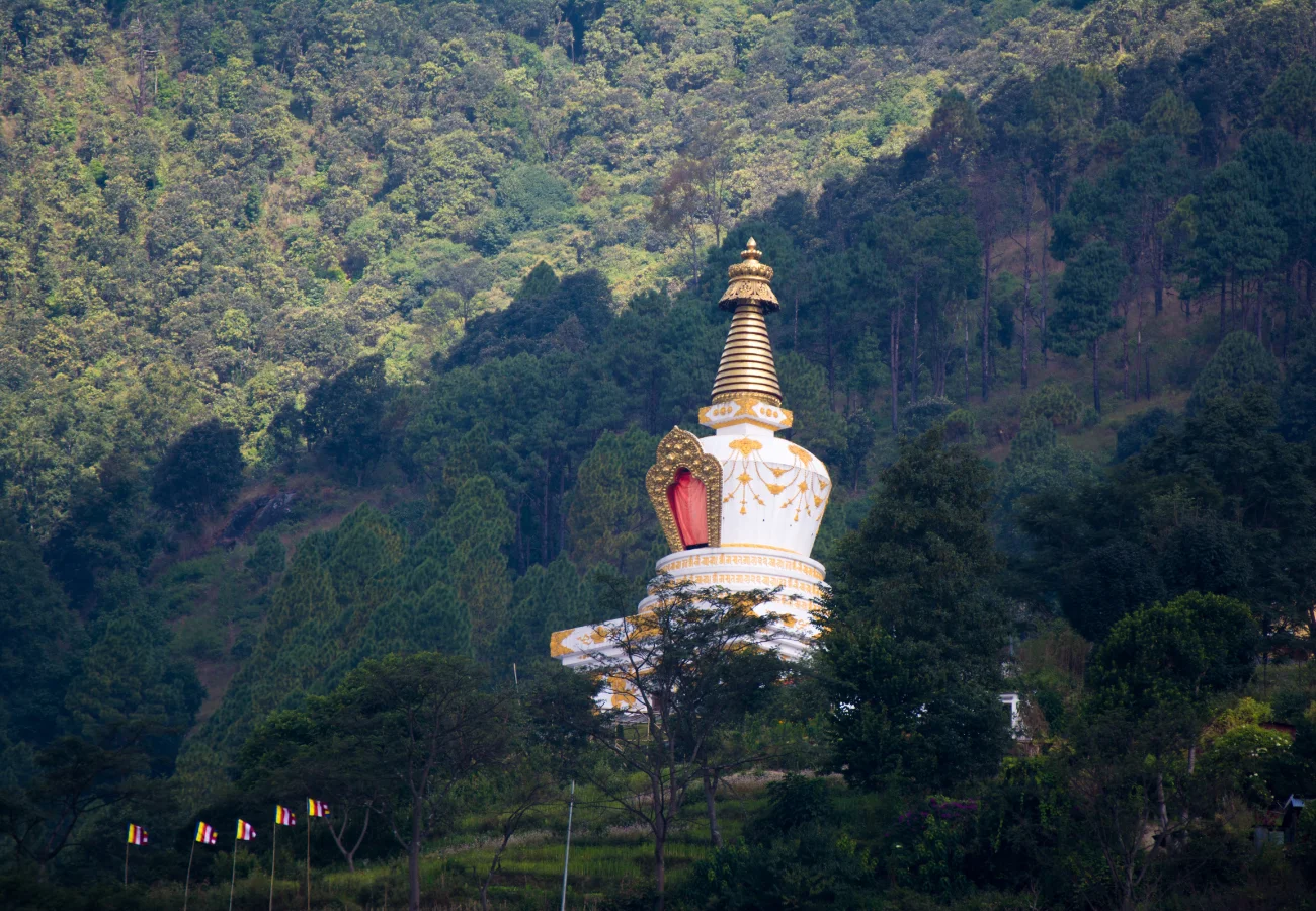 Buddhist Monastery view from the Shivapuri Hill Top
