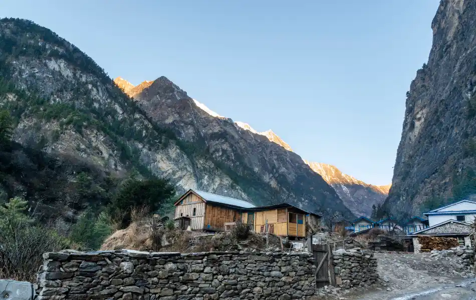 Chame village of Annapurna Circuit Trek