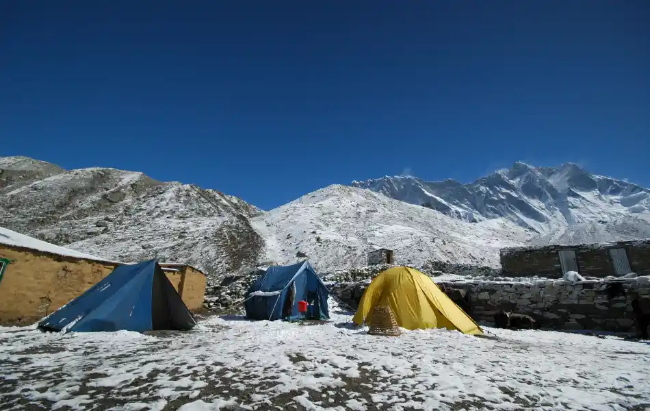 Tents stay at the higher altitude